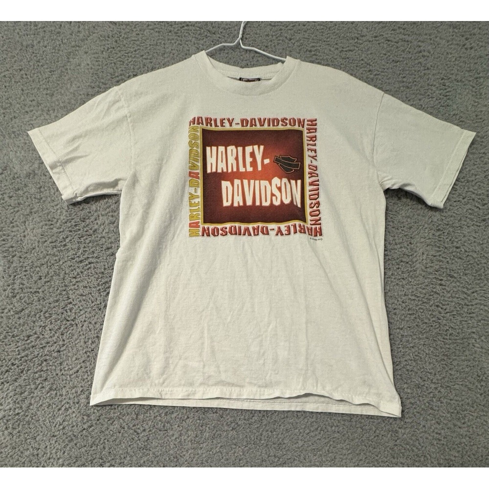 Harley Davidson T-shirt XL 2005 Y2K Spell Out Biker Motorcycle VTG